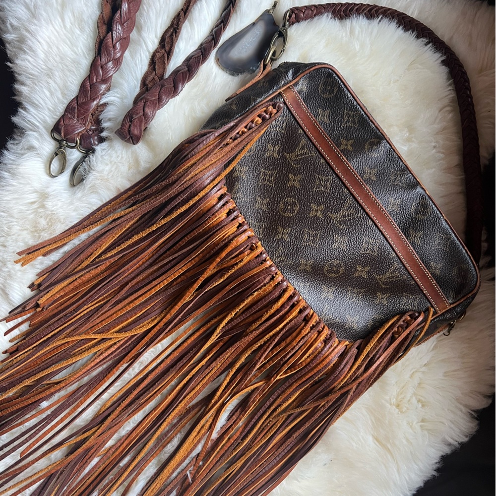 Vintage BoHo Authentic Louis Vuitton Fringe Crossbody